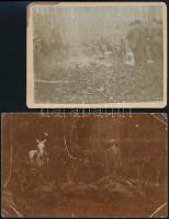 Vegyes vadászfotók, 8 db, változó, többnyire viseltes állapotban, 13x18 cm és 9x12 cm