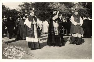 1938 Budapest XXXIV. Nemzetközi Eucharisztikus Kongresszus - 9 db régi képeslap két db Szent László ...