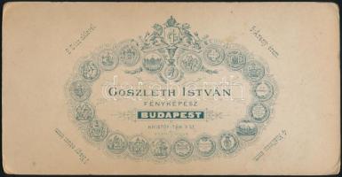 cca 1870-1890 Hölgy potré, húsz év múlva, 2 db, keményhátú fotók, Bp. Goszleth, Goszleth és Fia, 21x...