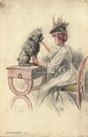 5 db RÉGI hölgyeket ábrázoló művészlap, vegyes minőség (BKWI és Raphael Tuck sorozatok) / 5 pre-1945...