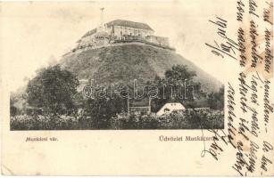 Munkács, Mukacheve, Mukacevo; Vár és Milleniumi emlékmű. Bertsik Emil kiadása / castle with monument (EB)