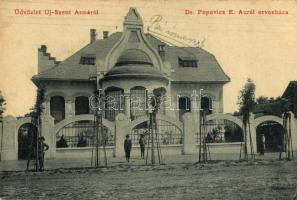 Újszentanna, Santana; Dr. Popovics E. Aurél orvos háza, W. L. 2986. / doctors home, villa (EK)