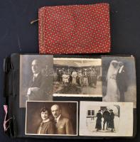 cca 1900-1940 Vaszary Gyula és családjának fotói, kb. 150 db, két fotóalbumban, az egyik album visel...