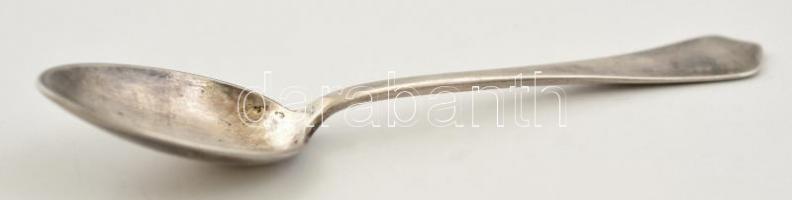 Ezüst (Ag.) monogramos teás kanál ( 6db), jelzett, h:14 cm nettó:166 g