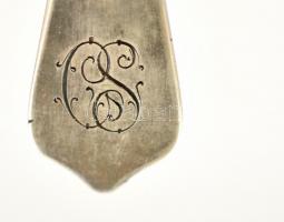 Ezüst (Ag.) monogramos teás kanál ( 6db), jelzett, h:14 cm nettó:166 g