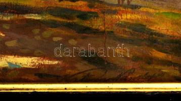 Katona Nándor (1864-1932): Felvidéki táj. falemez, sérült, jelzett, keretben 25,5×36,5 cm