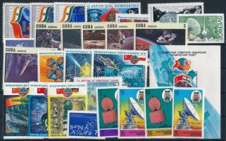 Space Research 1975-1985 6  sets + 1 block + 7 stamps, Űrkutatás 1975-1985 6 klf sor + 1 blokk + 7 klf önálló érték