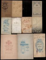 cca 1890 Vegyes fotó tétel, összesen 38 db, hölgy, gyermek, férfi portrék különféle műtermekből, 10,...