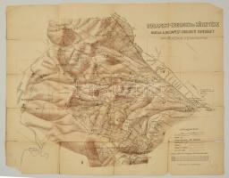 cca 1920 Budapest-Zugliget és Környéke térkép, kiadja a Budapest-Zugligeti Egyesület, 1:10000, szakadásokkal, 54x65 cm