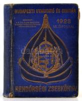 1928 Rendőrségi címtár. Budapesti utmutató és címtár. VIII. évfolyam. Bp., Pallas. Kopottas egészvászon-kötés, laza fűzéssel, a 7/8. oldal szakadt, a 8-11 oldal között a lapok kijárnak.