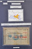 Egyedülálló orosz és szovjet bankjegy/szükségpénz/kötvény gyűjtemény öt albumba rendezve, leírásokka...