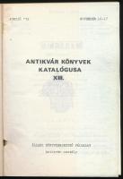 1979 Az Állami Könyvterjesztő Vállalat Antikvár Könyvek Katalógusa XIII. 1979. november 16-17. Szerk...