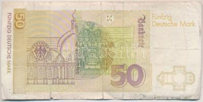 Németország 1996. 50M T:III szakadás
Germany 1996. 50 Mark C:F tear