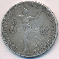 Ausztria 1908. 5K Ag "Ferenc József - Jubileum" T:2-,3 Austria 1908. 5 Corona Ag "Fra...