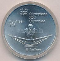 Kanada 1974. 5$ Ag Montreali olimpia - Evezős T:BU  Canada 1974. 5 Dollars Ag Montreal Olympic Games - Rower C:BU Krause KM#91