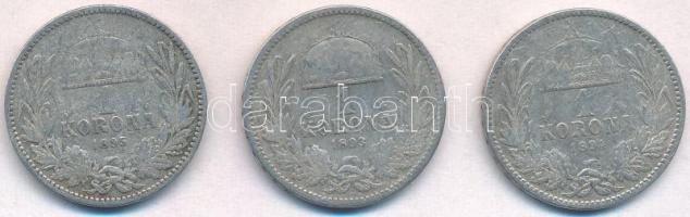 1893KB-1895KB 1K Ag "Ferenc József" (3xklf) T:2-
Adamo K5