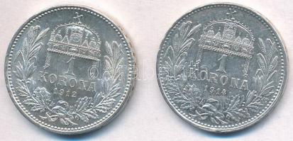 1912KB-1914KB 1K Ag "Ferenc József" (2xklf) T:1,1-
Adamo K5.1