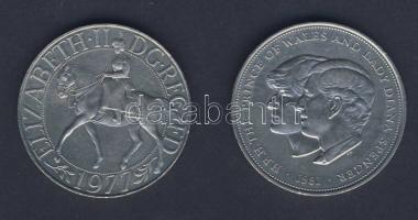 Nagy-Britannia 1977. 25p "Elizabeth" T:BU  + 1981. 25p "Diana és Károly" T:BU