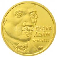 2011. 5000Ft Au Clark Ádám tanúsítvánnyal (0,5g/0.999/11mm) T:P Hungary 2011. 5000 Forint Au Ádám Clark with certificate (0,5g/0.999/11mm) C:P