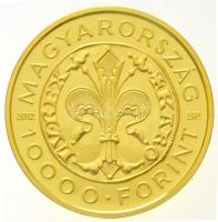 2012. 10.000Ft Au "I. Károly aranyforintja" tanúsítvánnyal (3,49g/0.986) T:1 Hungary 2012....