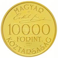 1993. 10.000Ft Au "Erkel Ferenc"  tanúsítvánnyal (6,982g/0.986) T:PP / Hungary 1993. 10.00...