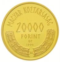 1996. 20.000Ft Au "Honfoglalás 1000. évfordulója" (6,98g/0.986) T:PP / Hungary 1996. 20.00...