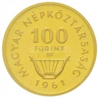 1961. 100Ft Au "Liszt Ferenc" (7,68g/0.986) T:1(P) / Hungary 1961. 100 Forint Au "Fra...