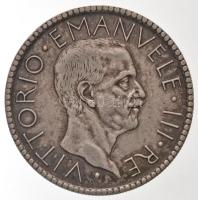 Olaszország 1927R/VI 20L Ag "III. Viktor Emánuel" (14,96g) T:2,2- kis ph., patina / Italy 1927R/VI 20 Lire Ag "Vittorio Emanuele III" (14,96g) C:XF,VF small edge error, patina Krause KM#69