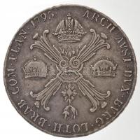 Osztrák Németalföld 1795A Koronatallér Ag "II. Ferenc"
 (28,28g) T:2 ph., patina / Austri...