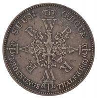 Német Államok / Poroszország 1861A Tallér Ag "I. Vilmos és Auguszta koronázása" (18,43g) T...