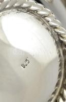 Ezüst(Ag) szőlős tálka, jelzett, 8x7 cm, nettó: 37,6 g