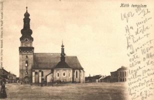 Zólyom, Zvolen; Római katolikus templom, Özv. Lőwy Samuné kiadása / church, square (EK)
