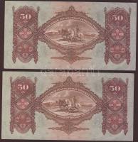 1932. 50P (2x) egymásutáni sorszámmal T:I,I-