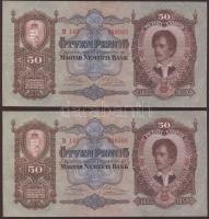 1932. 50P (2x) egymásutáni sorszámmal T:I