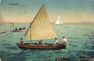 Balaton, Baross gőzös - 2 db régi képeslap / 2 pre-1945 postcards