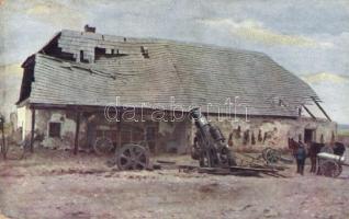 15 db RÉGI katonai művészlap, vegyes minőség / 15 pre-1945 military art postcards in mixed quality