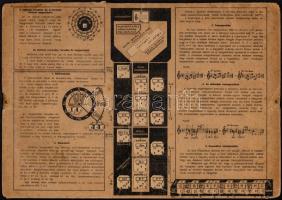 cca 1940 Zenei Logarlap. Szabó Jószef zenetanár mechanikus, mozgatható, akkordokat bemutató táblázat...