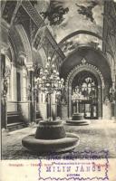 Budapest V. Országház, Társalgó terem, belső. Milin János, az István király szálloda portásának pecsétjével (b)