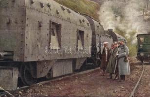 Osztrák-magyar páncélvonat a Kárpátokban / Panzerzug in der Karpathen / K.u.K. panzer train in the Carpathian Mountains + K.u.K. Divisionsbäckerei Nr. 54. (EB)