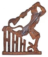 Osztrák-Magyar Monarchia 1914-1916. "5. Honvéd huszárezred" sapkajelvénye részben festett ...