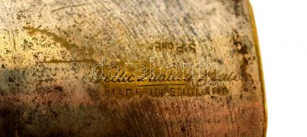 Jelzett angol szósztartó, alpakka, 10×6 cm