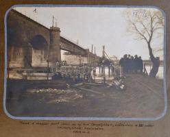 1917 A történelmi magyar és osztrák határon, Marchegg és Dévényújfalú közötti Marcheggi vasúti  Morv...