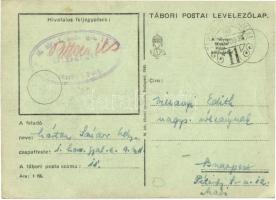 1940 Csigán lovagoló katona szállítja a csomagokat a 11. számú tábori postához, kézzel rajzolt humor...