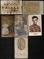 cca 1914-1945 Vegyes katonai fotó tétel, műtermi fotók, csoportképek, stb., 11 db, 10x6 és 16x11 cm