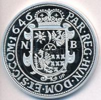 DN "Magyar tallérok utánveretben - I. Rákóczi György tallérja 1646" Ag emlékérem tanúsítvá...