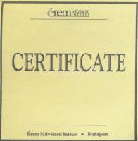 DN "Magyar tallérok utánveretben - Báthory Gábor tallérja 1611" Ag emlékérem tanúsítvánnya...