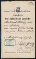 1868 Ideiglenes fegyverjogosultsági igazolvány birtokos részére / 1868 Waffen Pass- Gun licence