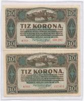 1920. 10K (2x) + 20K + 50K "Orell Füssli Zürich" mindegyik lezárt fóliatokban T:II-,III sz...