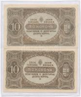 1920. 10K (2x) + 20K + 50K "Orell Füssli Zürich" mindegyik lezárt fóliatokban T:II-,III sz...