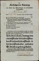 1852 Vas megyei német nyelvű húsárú hirdetmény (Jánosháza, Sárvár, Körmend, stb.)